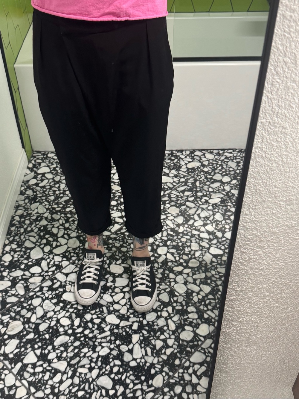 Guess Black Cropped Pants